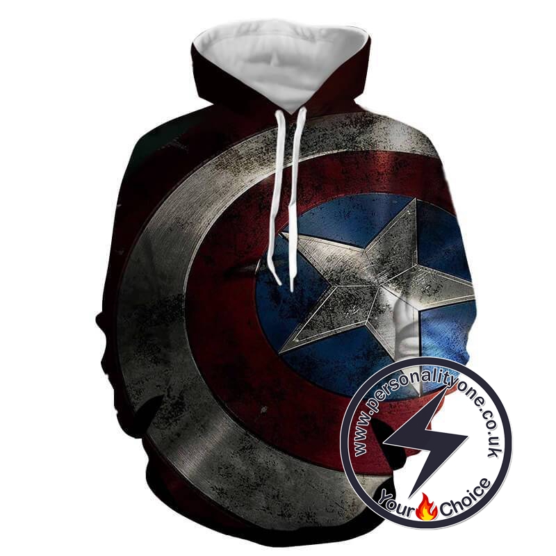 CAPTAIN AMERICA VIBRANIUM SHIELD 3D Hoodies - CAPTAIN AMERICA 3D